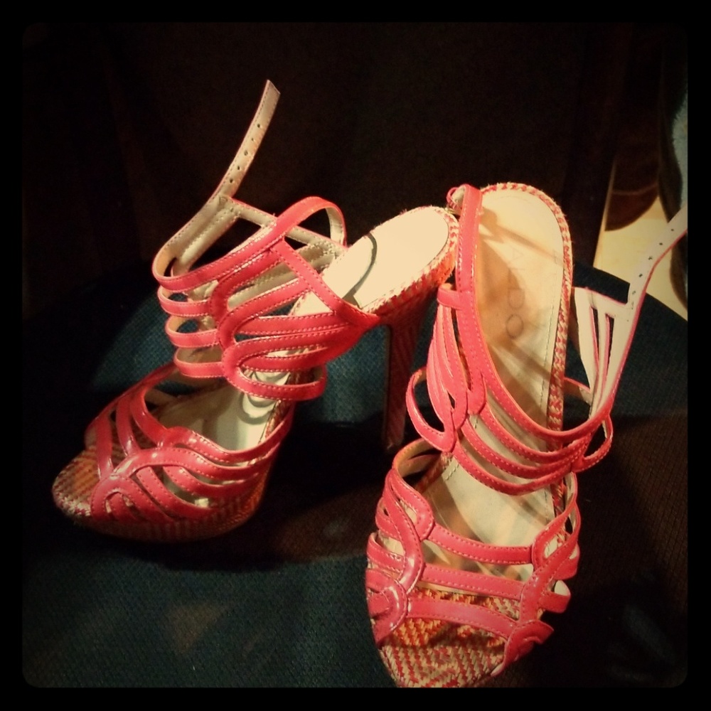 Aldo High Heel Sandal (Coral)
